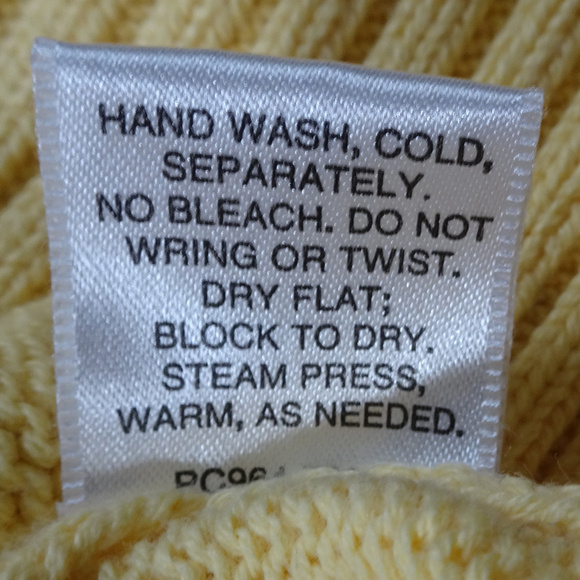 Pendleton Yellow Cotton Sweater Size Petite P - Picture 5 of 5